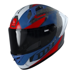 Casca integrala MT KRE+ Carbon Projectile D7 albastru lucios - 100% carbon - FIM approved - Albastru lucios , S (55/56cm)