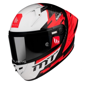 Casca integrala MT KRE+ Carbon Brush A5 rosu lucios - 100% carbon - FIM approved - Rosu lucios , S (55/56cm)