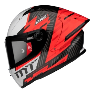 Casca integrala MT KRE+ Carbon Brush A5 rosu lucios - 100% carbon - FIM approved - Rosu lucios , L (59/60cm)