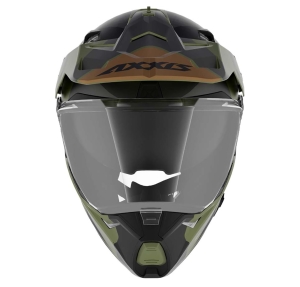 Casca adventure/touring/off road Axxis model Wolf DS Hydra B6 verde mat - tip viziera: MT-V-20 - Verde mat , S (55/56cm)