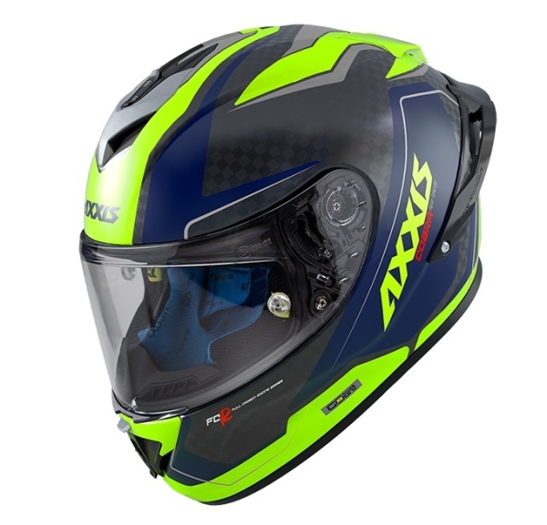 Casca integrala Axxis model Cobra Rage A3 galben fluor lucios carbon - 100% carbon - Galben fluor lucios , L (59/60cm)