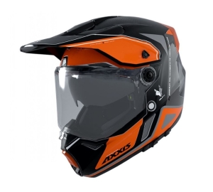 Casca adventure/touring/off road Axxis model Wolf DS Roadrunner B4 portocaliu fluor mat – tip viziera: MT-V-20 - Portocaliu fluor mat , S (55/56cm)