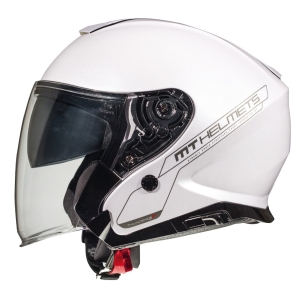 Casca open face MT Thunder III SV Jet A0 alb lucios (ochelari soare integrati) – tip MT-V-19 - Alb lucios , XS (53/54cm)