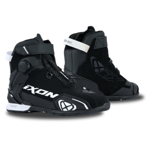 Ghete moto Roadster femei All Season Ixon model Bull 2 WP LS culoare: negru/alb (100% waterproof) - Negru/alb , 40