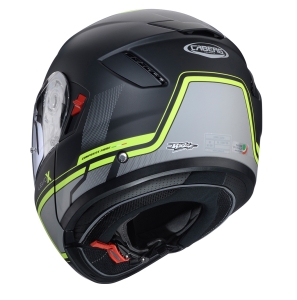 Casca modulabila (flip-up) Caberg model Levo X Elite L6 negru/gri/galben fluor mat Pinlock ready - lentila Pinlock inclusa (fibra de sticla) - Negru/gri/galben fluor mat , XS (53/54cm)