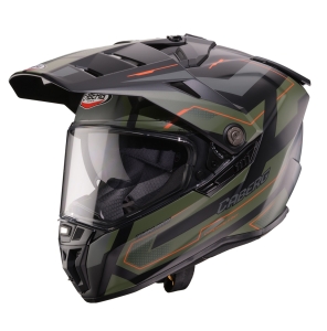 Casca adventure/off road Caberg model Tanami SV Ranger N6 negru/verde military/portocaliu mat Pinlock ready - lentila Pinlock inclusa - Negru/verde military/portocaliu mat , M (57/58cm)