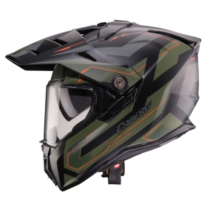 Casca adventure/off road Caberg model Tanami SV Ranger N6 negru/verde military/portocaliu mat Pinlock ready - lentila Pinlock inclusa - Negru/verde military/portocaliu mat , XS (53/54cm)