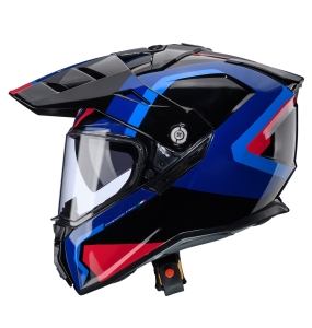 Casca adventure/off road Caberg model Tanami SV Scram O4 negru/albastru/rosu lucios Pinlock ready - lentila Pinlock inclusa - Negru/albastru/rosu lucios , XXL (63/64cm)