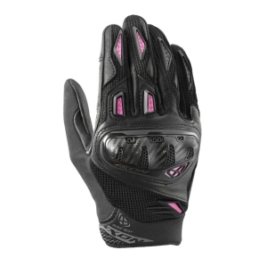 Manusi femei Roadster vara piele/textil Ixon model Rise Air 2 LS culoare: negru/fuchsia - degete tactile - Negru/fuchsia (roz) , M (8/9)