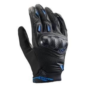 Manusi barbati Roadster vara piele/textil Ixon model Rise Air 2 MS culoare: negru/albastru - degete tactile - Negru/albastru , S (7/8)