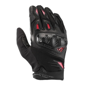 Manusi barbati Roadster vara piele/textil Ixon model Rise Air 2 MS culoare: negru/rosu - degete tactile - Negru/rosu , S (7/8)