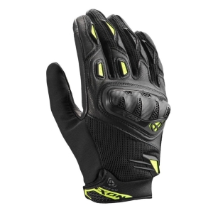 Manusi barbati Roadster vara piele/textil Ixon model Rise Air 2 MS culoare: negru/galben - degete tactile - Negru/galben , XL (10/11)