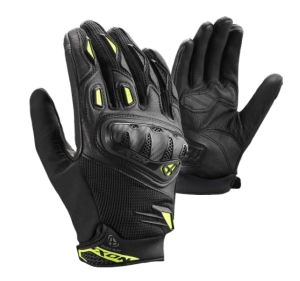 Manusi barbati Roadster vara piele/textil Ixon model Rise Air 2 MS culoare: negru/galben - degete tactile - Negru/galben , 2XL (11/12)