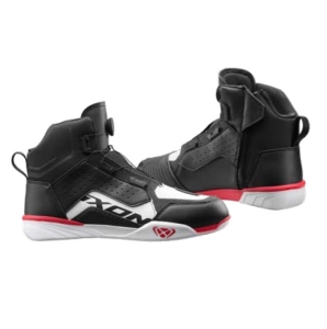 Ghete moto Urban/Roadster barbati All Season Ixon model Vyper WP MS culoare: negru/alb/rosu (100% waterproof) - Negru/alb/rosu , 39