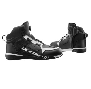 Ghete moto Urban/Roadster barbati All Season Ixon model Vyper WP MS culoare: negru/alb (100% waterproof) - Negru/alb , 45