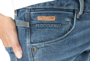 Blugi (jeans) moto femei Ixon model Billie LS culoare: albastru (stonewash) (Cordura® Denim) - Slim Fit - clasa AA - Albastru , US34