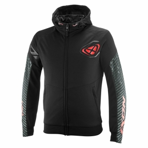 Geaca (hanorac tip hoodie) motociclete barbati Urban Ixon vara model Touchdown Air MS culoare: negru/rosu - Negru/rosu , XXL