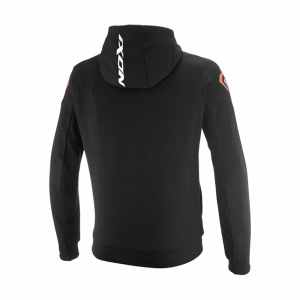 Geaca (hanorac tip hoodie) motociclete barbati Urban Ixon vara model Touchdown Ultra MS culoare: negru/alb/rosu - Negru/alb/rosu , L