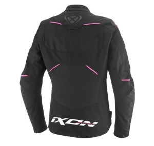 Geaca (jacheta) motociclete femei Racing/Roadster Ixon All season model Meteor 31 LS culoare: negru/alb/roz (concept 3 in 1) - Negru/alb/roz , L