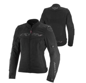Geaca (jacheta) motociclete femei Racing/Roadster Ixon All season model Meteor 31 LS culoare: negru (concept 3 in 1) - Negru , M