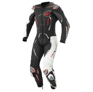 Costum (combinezon) motociclete barbati piele Ixon vara model Demonio culoare: negru/alb/rosu - Negru/alb/rosu , XXL