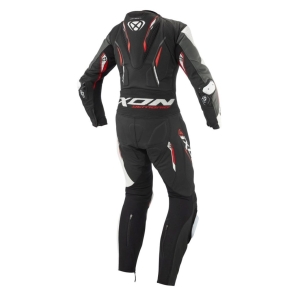 Costum (combinezon) motociclete barbati piele Ixon vara model Demonio culoare: negru/alb/rosu - Negru/alb/rosu , XXXL