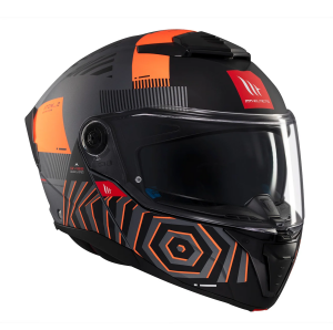 Casca modulabila MT Atom 2 SV Strange C4 gri/portocaliu mat (ochelari soare integrati) Pinlock Ready - tip viziera: MT-V-35 - Gri/portocaliu mat , XL (61/62cm)