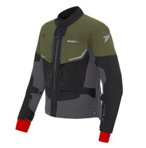 Geaca (jacheta) motociclete barbati Touring/Adventure Seventy All season model SD-JT45 Expedition culoare: verde military/negru/gri - concept modular (geaca laminata; waterproof si pe exterior) - Verde military/negru/gri , XXL