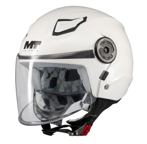 Casca open face MT Lite Kids Pure A0 alb lucios - casca de copii - Alb lucios , S kids (49/50cm)