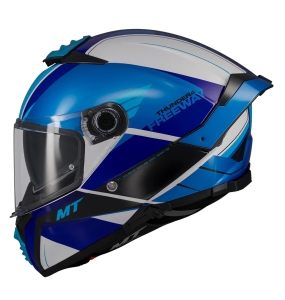 Casca integrala MT Thunder 4 SV Freeway A17 albastru lucios (ochelari soare integrati) - tip viziera: MT-V-28B - Albastru lucios , S (55/56cm)