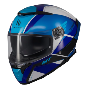 Casca integrala MT Thunder 4 SV Freeway A17 albastru lucios (ochelari soare integrati) - tip viziera: MT-V-28B - Albastru lucios , M (57/58cm)