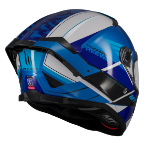 Casca integrala MT Thunder 4 SV Freeway A17 albastru lucios (ochelari soare integrati) - tip viziera: MT-V-28B - Albastru lucios , XXXL (65/66cm)