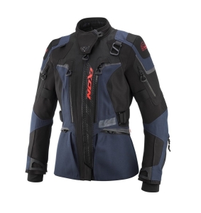 Geaca (jacheta) motociclete femei Touring/Adventure Ixon All season/vara model Odin LS culoare: navy (albastru)/negru/rosu - Navy (albastru)/negru/rosu , 3XL