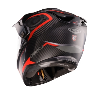 Casca adventure/off road Caberg model Tanami SV Gravity Q8 rosu/gri/negru carbon Pinlock ready - lentila Pinlock inclusa (100% carbon) - Rosu/gri/negru , XXL (63/64cm)