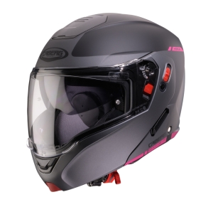 Casca modulabila (flip-up) Caberg model Horus X Ray L9 negru/gri/fuchsia (roz) mat Pinlock ready - lentila Pinlock inclusa - Negru/gri/fuchsia (roz) mat , M (57/58cm)