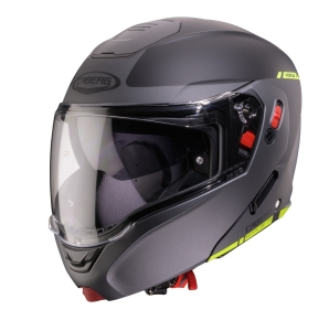Casca modulabila (flip-up) Caberg model Horus X Ray L6 negru/gri/galben fluor mat Pinlock ready - lentila Pinlock inclusa - Negru/gri/galben fluor mat , XS (53/54cm)