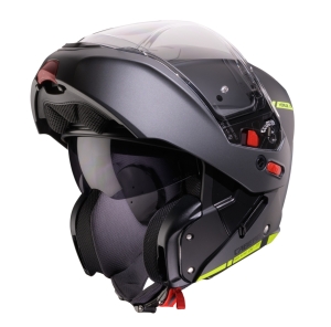 Casca modulabila (flip-up) Caberg model Horus X Ray L6 negru/gri/galben fluor mat Pinlock ready - lentila Pinlock inclusa - Negru/gri/galben fluor mat , M (57/58cm)