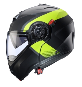 Casca modulabila (flip-up) Caberg model Duke Evo SV Indy L1 gun metal (titanium)/galben fluor/negru mat Pinlock ready - lentila Pinlock inclusa - Gun metal (titanium)/galben fluor/negru mat , XS (53/54cm)