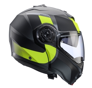 Casca modulabila (flip-up) Caberg model Duke Evo SV Indy L1 gun metal (titanium)/galben fluor/negru mat Pinlock ready - lentila Pinlock inclusa - Gun metal (titanium)/galben fluor/negru mat , S (55/56cm)