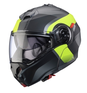 Casca modulabila (flip-up) Caberg model Duke Evo SV Indy L1 gun metal (titanium)/galben fluor/negru mat Pinlock ready - lentila Pinlock inclusa - Gun metal (titanium)/galben fluor/negru mat , L (59/60cm)