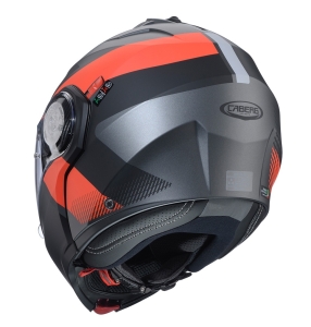 Casca modulabila (flip-up) Caberg model Duke Evo SV Indy L2 gun metal (titanium)/rosu fluor/negru mat Pinlock ready - lentila Pinlock inclusa - Gun metal (titanium)/rosu fluor/negru mat , S (55/56cm)