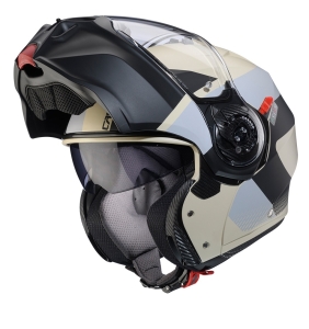Casca modulabila (flip-up) Caberg model Duke Evo SV Indy P8 sand (nisipiu)/negru/gri mat Pinlock ready - lentila Pinlock inclusa - Sand (nisipiu)/negru/gri mat , L (59/60cm)