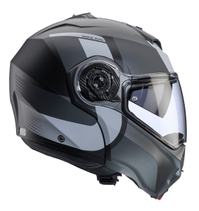 Casca modulabila (flip-up) Caberg model Duke Evo SV Indy P7 SV negru/gun metal (titanium)/gri mat Pinlock ready - lentila Pinlock inclusa - Negru/gun metal (titanium)/gri mat , M (57/58cm)