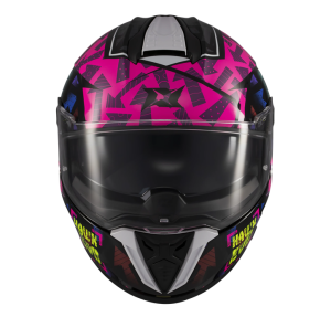 Casca integrala Axxis Hawk Evo SV Sketchbook B8 roz (fuchsia) lucios  (ochelari soare integrati) - tip viziera: MT-V-31 - Roz lucios , S (55/56cm)