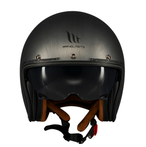 Casca open face motociclete MT Le Mans 2 S SV Scratched Chrome A2 gri mat (ochelari soare integrati) - omologare noua ECE 22.06 - Gri mat , L (59/60cm)