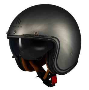 Casca open face motociclete MT Le Mans 2 S SV Scratched Chrome A2 gri mat (ochelari soare integrati) - omologare noua ECE 22.06 - Gri mat , XL (61/62cm)