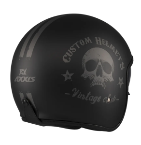 Casca Axxis model Hornet S SV Vintageclub B1 negru mat (ochelari soare integrati) - omologare noua ECE 22.06 - Negru mat , M (57/58cm)