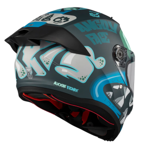 Casca integrala Axxis Fenix Angry Face C7 albastru mat - tip viziera: MT-V-31B - DKS429 - Albastru mat , XS (53/54cm)