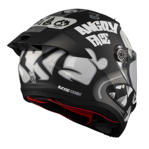 Casca integrala Axxis Fenix Angry Face B2 negru mat - tip viziera: MT-V-31B - DKS429 - Negru mat , XXL (63/64cm)