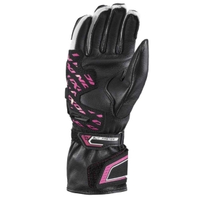 Manusi femei Racing vara piele Ixon model Thund LS culoare: negru/fucshia (roz) - degete tactile - Negru/fuchsia (roz) , XS (6/7)